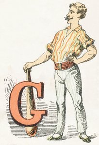 G - Gymnast - Kinderalfabet, Editions Gordinne 1920 (gravure)