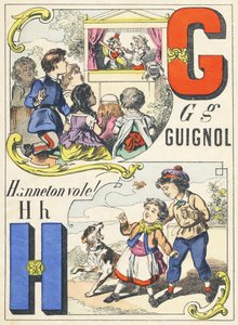 G H: Guignol, Hanneton vlieg! - Spelletjes Alfabet, c.1890