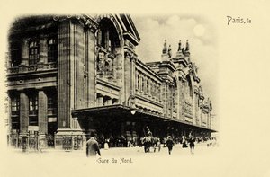 Gare du Nord, Parijs, ca. 1900 door Unbekannter Künstler
