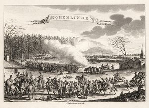 Generaal Jean Victor Marie Moreau leidt het Franse revolutionaire leger naar de overwinning bij de Slag bij Hohenlinden tegen de Oostenrijkers en Beieren door Unbekannt