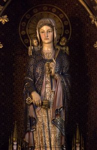 Genevieve, de beschermheilige van Parijs. Eglise Saint Etienne du Mont, Parijs 2020