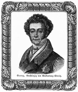 Georges de Mecklenburg-Strelitz (1779-1860) - George, groothertog van Mecklenburg-Strelitz, illustratie uit: "Das Pfennig Magazin", Nr. 223, 8 juli 1837 door Unbekannter Künstler