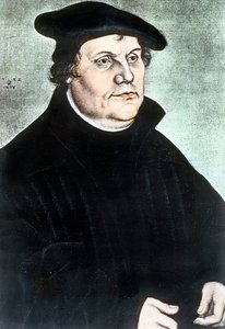 Duitse religieuze hervormer Martin Luther door Unbekannter Künstler