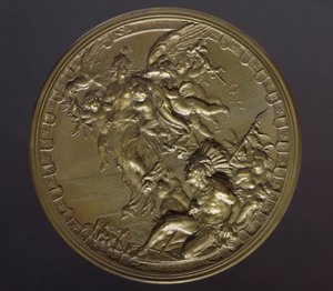 Vergulde bronzen medaille ter gelegenheid van de 400ste verjaardag van de ontdekking van Amerika (1492-1892)
