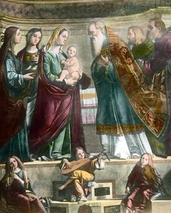 Goethe reist naar Venetië, hier het schilderij van de Heilige Maria die Jezus toont in de tempel door Carpaccio door Unbekannter Künstler