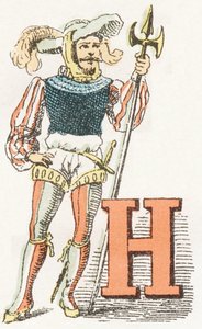 H - Helmbosridder - Kinderalfabet, Editions Gordinne 1920 (gravure)