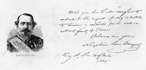 Handschrift en handtekening van Napoleon III