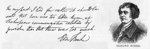 Handschrift en handtekening van Edmund Burke door Unbekannt