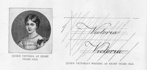 Handschrift van Koningin Victoria op 8-jarige leeftijd