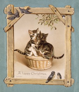 "Vrolijk kerstfeest zeggen de kittens" door Unbekannter Künstler