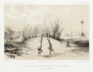 Hoofdtooi tempel van de Carajas-indianen, Brazilië, ca. 1843-1847 door Unbekannt