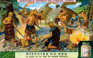 Geschiedenis van ijzer: IJzerwerk door oude Duitsers