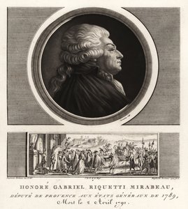 Honore Gabriel Riquetti, graaf van Mirabeau door Unbekannt
