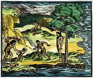 INDIOS ZELFMOORDEN door Unbekannter Künstler