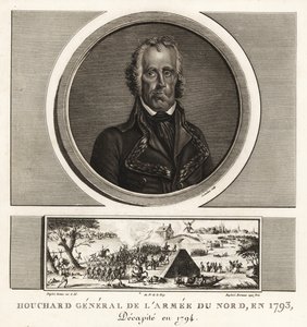 Jean Nicolas Houchard, Franse revolutionaire generaal van het Noordelijke Leger, geëxecuteerd voor lafheid in 1793 door Unbekannt