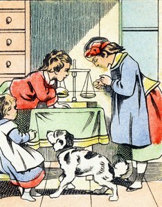 Spel: Het kleine winkeltje - Alfabet - Kindervermaak - Beeld van Epinal, populaire serie, ca. 1890 door Unbekannt