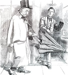 Joseph Chamberlain en William Ewart Gladstone door Unbekannt