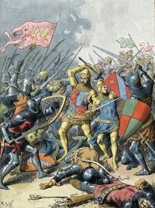 Koning Jan II de Goede bij de Slag bij Poitiers (1356) door Unbekannter Künstler