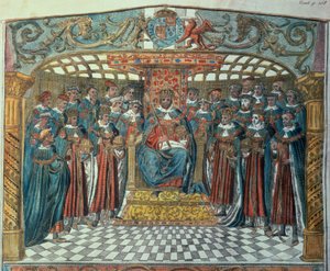 Koning Richard I en zijn baronnen door Unbekannter Künstler