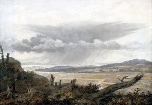 Landschap en wolkenstudie door Luke Howard, ca. 1808-1811