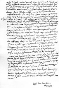 Brief van Maria Stuart terwijl ze gevangen zat in Sheffield aan koningin Elizabeth I van Engeland, waarin ze bidt om te mogen overleggen met een van haar Franse dienaren, de troost te hebben van een katholieke priester en openlijk te kunnen corresponderen