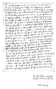 Brief van Thomas More aan koning Hendrik VIII, geschreven in zijn huis in Chelcith (Chelsea), 5 maart