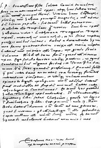 Brief in het Latijn van Erasmus aan Nicolaas Everaerts over het huwelijk van Martin Luther, geschreven in Basel, 24 december door Unbekannt