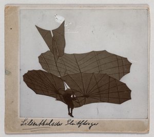 Lilienthal zweefvliegtuig in vlucht