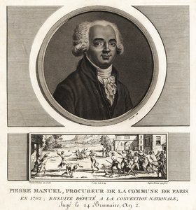 Louis Pierre Manuel, schrijver, procureur van de Commune van Parijs, onthoofd in 1793 door Unbekannt