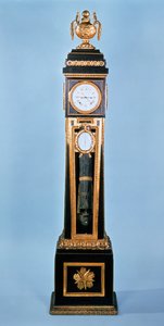 Louis XVI ebbenhouten gefineerde lange slingerklok, door Ferdinand Berthoud, Parijs, late 18e eeuw door Unbekannt