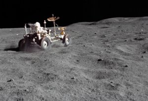 Lunar Grand Prix tijdens Apollo 16 missie