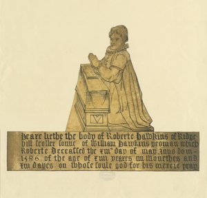 Madeley Kerk - Monument voor Robert Hawkins