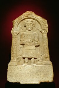 Marmeren grafstèle, met Griekse inscriptie, Romeins, 3e eeuw v.Chr.