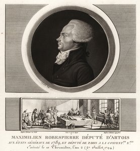 Maximilien Robespierre, Afgevaardigde van Artois, geëxecuteerd in 1794 door Unbekannt