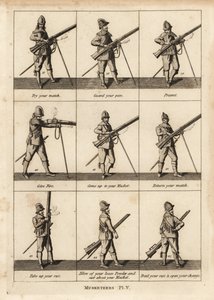 Militaire oefeningen van musketiers