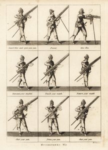 Militaire oefeningen van musketiers