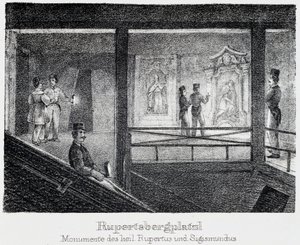 Zoutmijn: Monument van Sint Rupert en Sint Sigismond, in Durrnberg, Oostenrijk