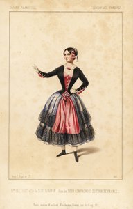 Mevrouw Elisabeth Augustine Bressant als Nini Pompon in les Deux Compagnons du Tour de France door Lockroy en Wailly, Theatre des Varietes