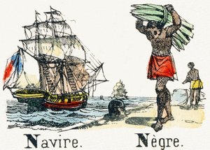 N - Navire Negre - Kindervermaak Alfabet ca. 1890 (lithografie)