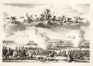 Napoleon Bonaparte, Eerste Consul van de Franse Republiek, bevelvoerend over het Franse leger bij de Slag bij Marengo door Unbekannt