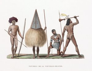 Inboorlingen van Nieuw-Ierland (nu Papoea-Nieuw-Guinea)