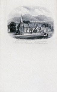 Newland Kerk en Armenhuizen, Worcestershire (gravure) door Unbekannt