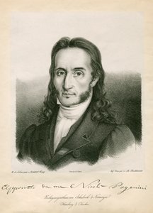 Niccolo Paganini - portret door Unbekannt