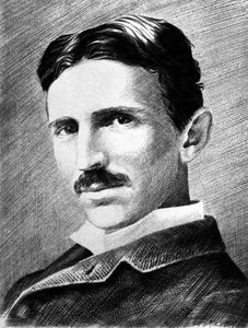 Nikola Tesla, Kroatisch-geboren Servische ingenieur, natuurkundige en uitvinder, ca. 1885 door Unbekannter Künstler