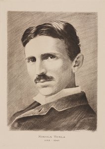 Nikola Tesla, Kroatisch geboren Servische ingenieur, natuurkundige en uitvinder, ca. 1885 door Unbekannt