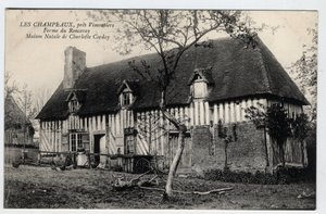 Normandië, Orne (61), Les Champeaux: uitzicht op de boerderij van Ronceray, huis van Charlotte Corday (1768-1793) - Ansichtkaart eind 19e-begin 20e eeuw
