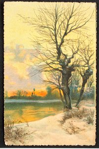 Oude ansichtkaart/Winterlandschap door Unbekannt