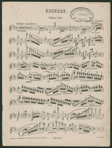 Paganini Vioolconcert Nr. 1, op. 6 door Unbekannter Künstler