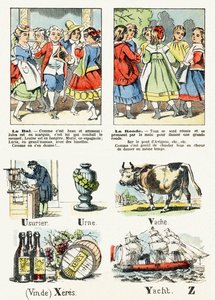 Pagina 8 - het kostuumbal, de ronde - Kindervermaak Alfabet c.1890