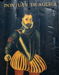 Schilderij van Juan del Aguila, buiten de Bulman pub, Summercove, Kinsale, County Cork, Ierland